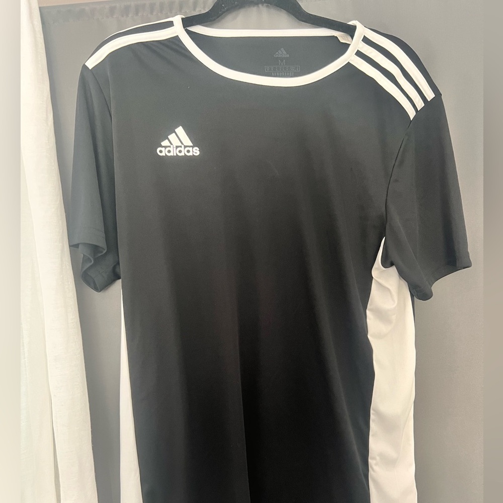 Adidas Aeroready Black and White Tee size M